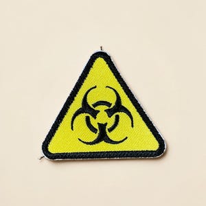 Biohazard Embroidered Patch Warning Symbol