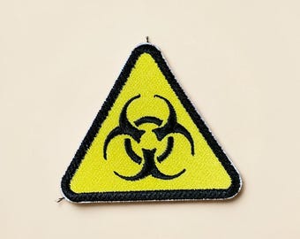 Biohazard Embroidered Patch Warning Symbol