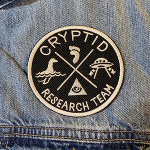 Sasquatch, Nessie, Mothman, Oh My! Cryptid Research Team Patch image 3