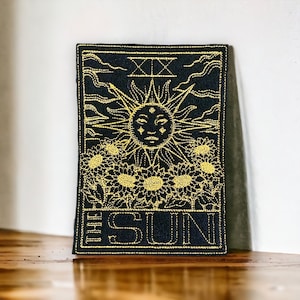 The Sun Tarot Card/Magical/Tarot Patch/Iron On/Sew On/Witchcraft/Major Arcana/Divination/Patches For Jackets/Sweaters/Bags/Embroidered
