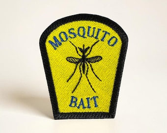 Mosquito Bait Embroidered Patch Funny Camping Hiking