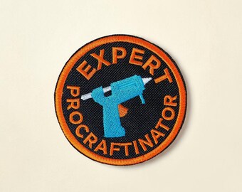 Procraftinator Embroidered Patch Funny Craft Badge
