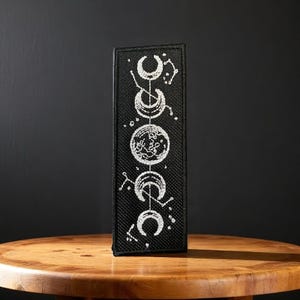 Vintage Celestial Moon Phases Embroidered Patch
