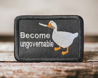 Bli ostyrbar gåslapp • Rolig meme Stryk-på, sy-på