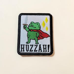 Frog Embroidered Patch Cute Cottagecore Badge