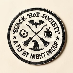 Black Hat Society Gesticktes Aufnäher Hexenabzeichen