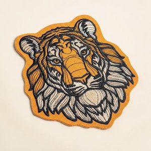 Tiger Embroidered Patch Animal Head Iron On