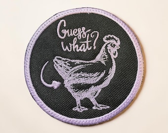 Patch bordado engraçado de traseiro de galinha - Humor rural