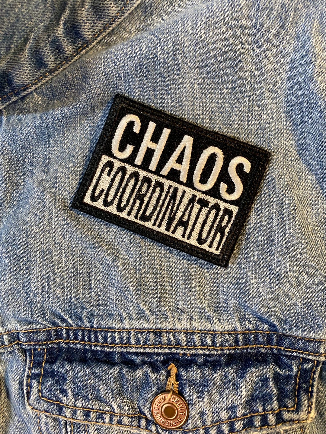 Multiple Backings Chaos Coordinator Embroidery Patch – Multiple Backings - Etsy Sweden