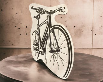 Broderad lapp med silhuett för cykeln på stigarna – Mountainbike, stryk-på eller sy-på