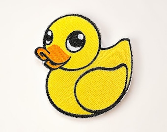 Rubber Duck Embroidered Patch – Nostalgic Yellow Duckie Accessory
