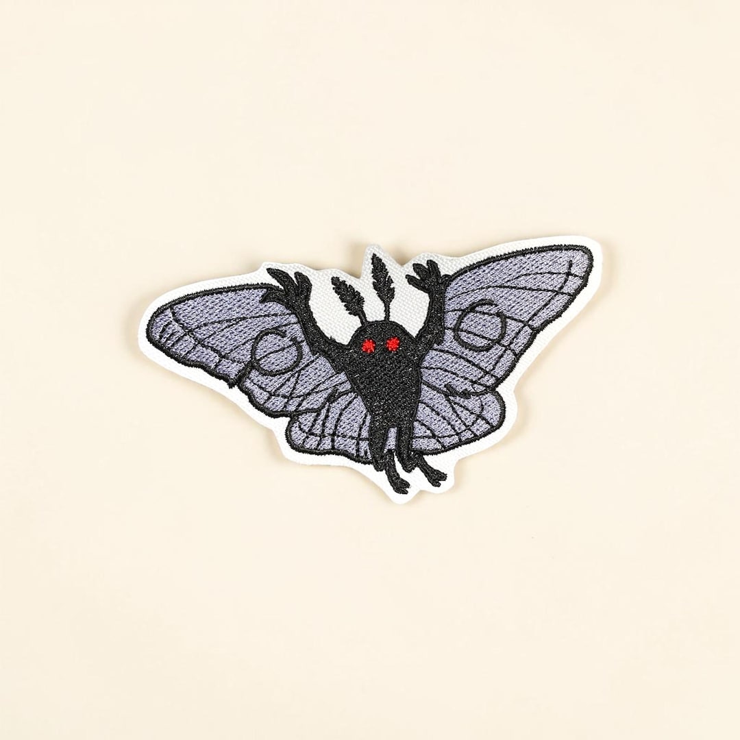 Mothman Embroidered Patch Cryptid Folklore - Etsy