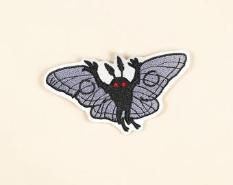 Parche bordado de Mothman, folclore de criaturas críptidas