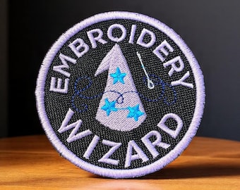 Broderi-trollkarlsmärke – Crafty Merit Badge, Stryk-på-applikation
