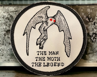 モスマン刺繍パッチ - 未確認生物伝説アップリケ