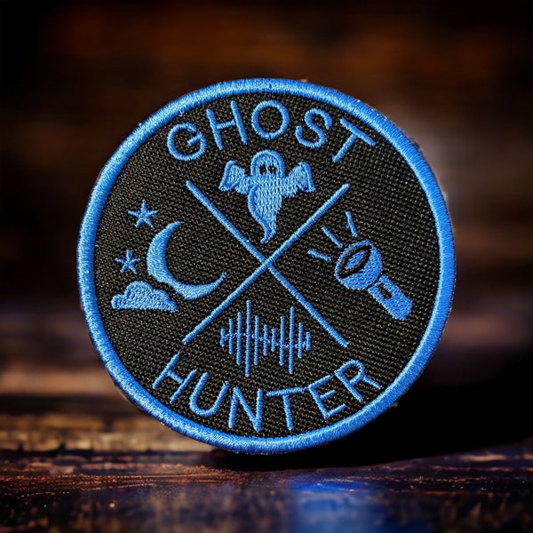 Certified Ghost Hunter Patch, Paranormal, Cryptid, Iron on, Hook Backing, or Sew on. Ghost Hunting. Paranormal Investigator Gear