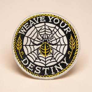 Writing Spider Embroidered Patch Weave Destiny