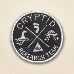 Sasquatch, Nessie, Mothman, Oh My! Cryptid Research Team Patch
