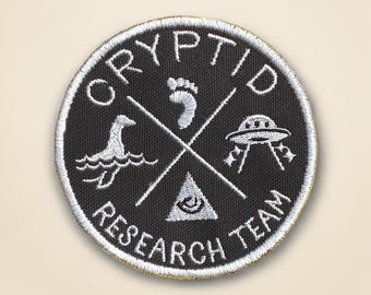 Sasquatch, Nessie, Mothman, Oh My! Cryptid Research Team Patch