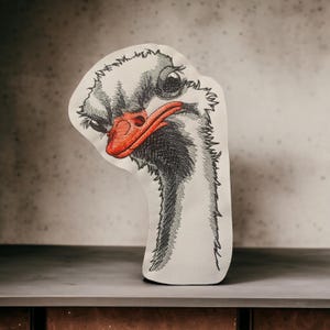 ¡Energía de Avestruz! Parche bordado de avestruz: termoadhesivo o para coser en ropa y bolsos.