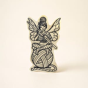 Crochet Fairy Embroidered Patch Craft Magic