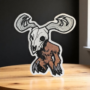 Wendigo Patch, Mythological Windigo Cryptid, Folklore Creature, Cryptozoology, Iron On, Sew On, Jacket Patch, Shirt Patch, Bag Patch