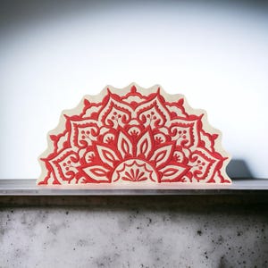 Delightful Details Half Mandala Embroidered Patch – Intricate Boho Iron-On or Sew-On Design