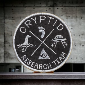 Sasquatch, Nessie, Mothman, ¡Dios mío! Parche del equipo de investigación de críptidos