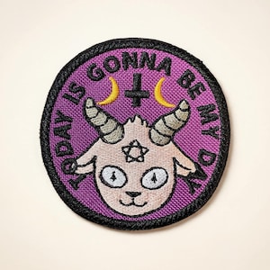 Baphomet Embroidered Patch Esoteric Goat Design
