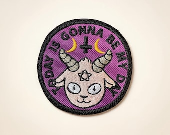 Baphomet Embroidered Patch Esoteric Goat Design