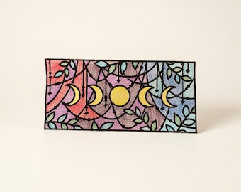 Moon Phases Embroidered Patch Celestial Boho Witchy