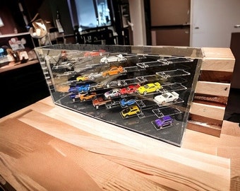 1/64 scale Display Case compatible with Hot Wheels, Matchbox,GT, 44 Side Angle