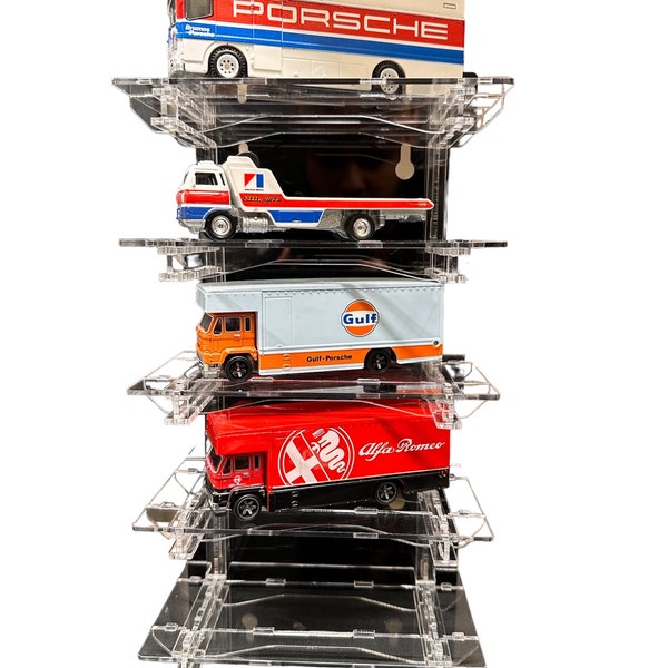 Display 1/64 Diecast for Hot Wheels, Matchbox, Greenlight, Autoworld, Ignition model available can occupy up to 15 cars and 5 trucks