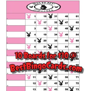 Bingo Boards 1-15 lines - Straight, Mixed, 75 Ball (BBC-BUNBY0)