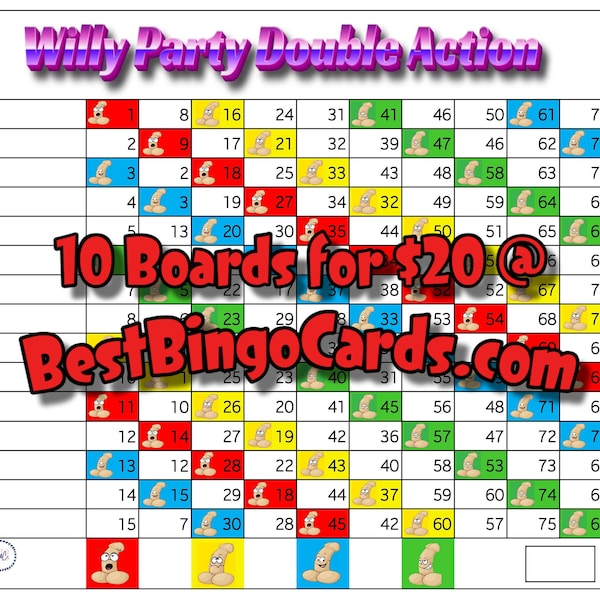 Double Action Bingo Sheets Etsy