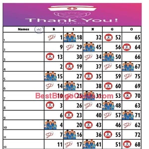Tableros de Bingo 1-15 Líneas - Enfermera - Directo, Mixto, 75 Bolas
