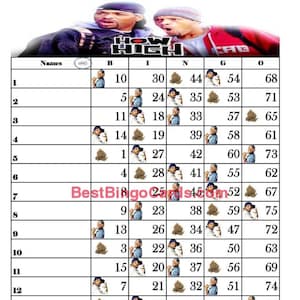 Bingo Boards 1-15 Lines - How High - Straight, Mixed, 75 Ball