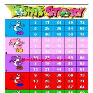 Bingo Boards 1-5 Player Block - Straight, Mixed, 75 Ball (BBC-YOSX3W)