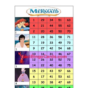 Bingo Boards 1-5 Players Block - Straight, Mixed, 75 Ball (BBC-MERAE2)