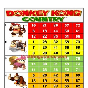 Bingo Boards 1-5 Player Block - Straight, Mixed, 75 Ball (BBC-DONJY0)