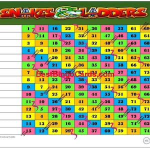 Bingo Boards 1-15 Line Double Action - Snakes and Ladders - 75 Ball