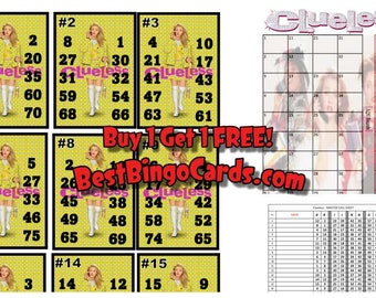 Bingo Boards 1 25 Player Double Action Hold   Mixed, 75 Ball (BBC CLUORG)