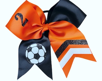 orange soccer bows