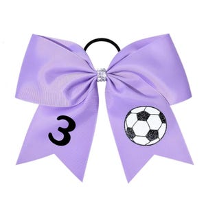 Lavender soccer bows
