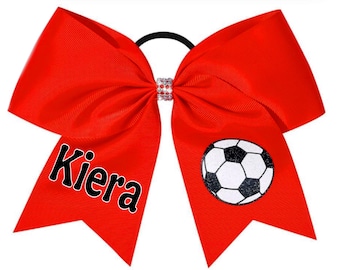 Red soccer bows