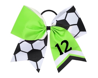 Lime green soccer bows