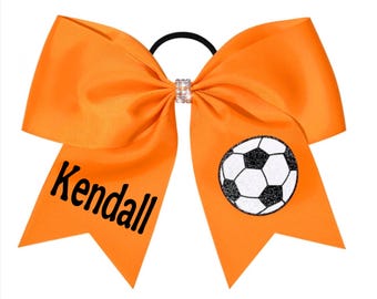 orange soccer bows
