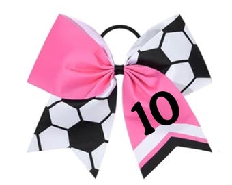 Pink soccer bows
