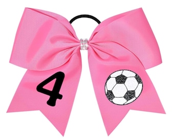 Pink soccer bows
