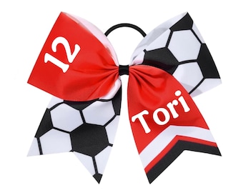 Red soccer bows
